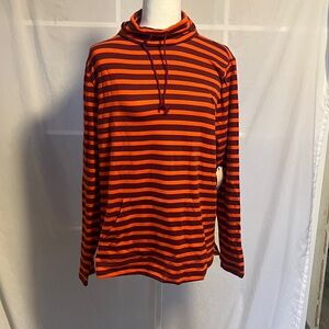 St. John’s Bay ruby striped women’s pullover size L nwt